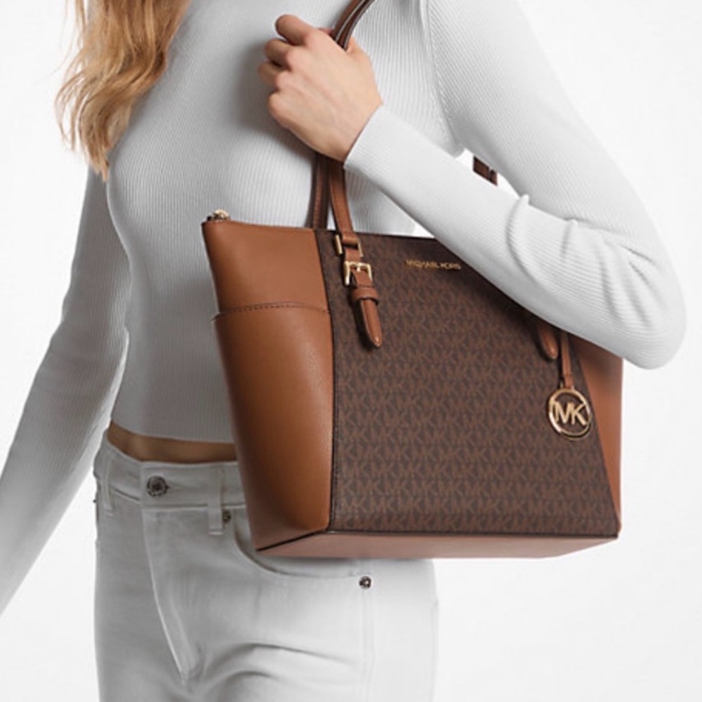Michael Kors Charlotte Large Top-Zip Tote Bag